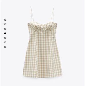Zara Gingham Mini Dress Women’s Size Small
